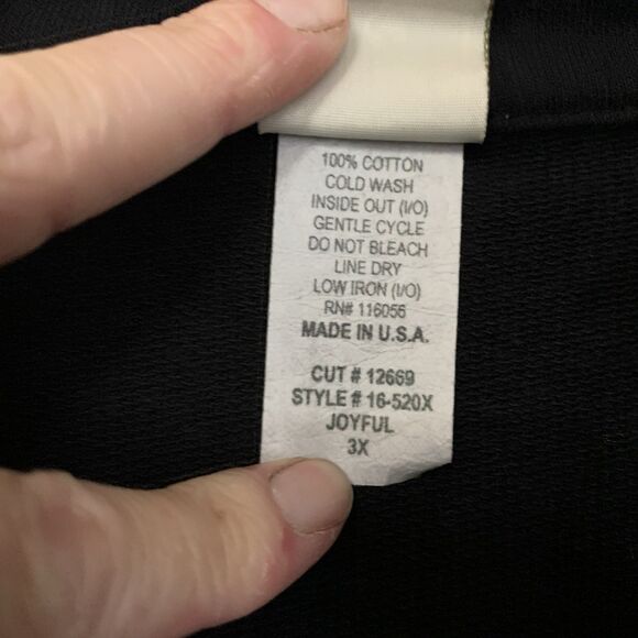 Jess & Jane Butterfly Full Zip Sweater Jacket Joyful 3x Sparkly Novelty Black - Picture 6 of 7